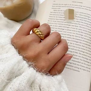 🥐Gold Croissant Ring brand new inspired sterling silver